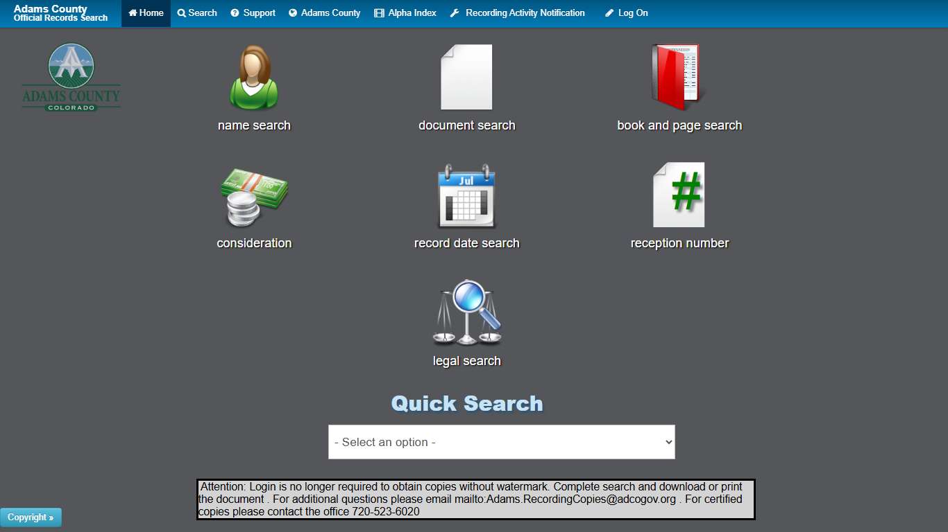 Landmark Web Home Page