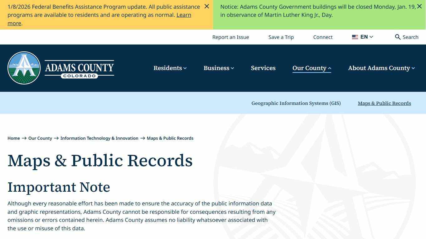 Maps & Public Records | Adams County, CO
